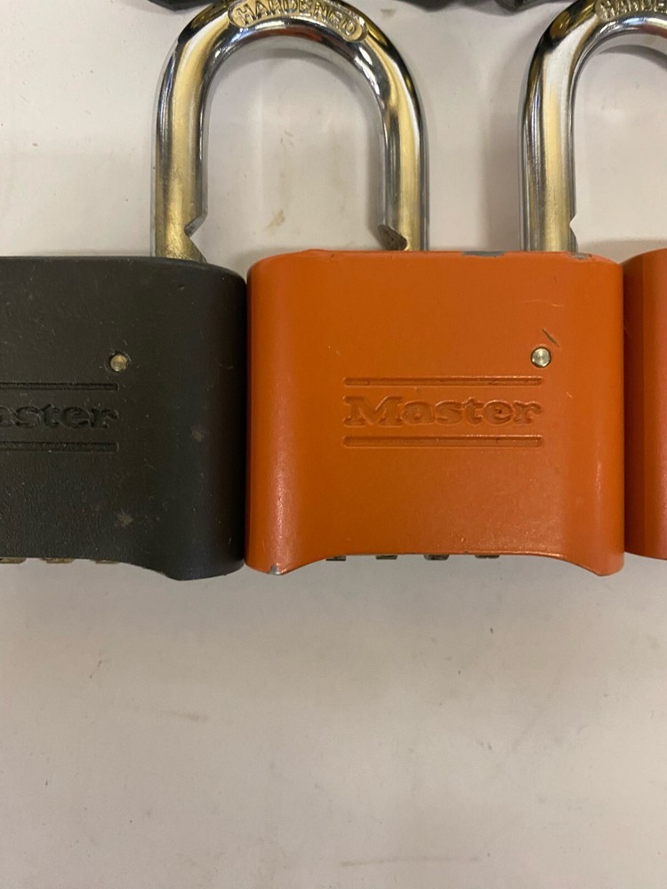 Used Lot of 5 Master Lock #178 MISSING CODES