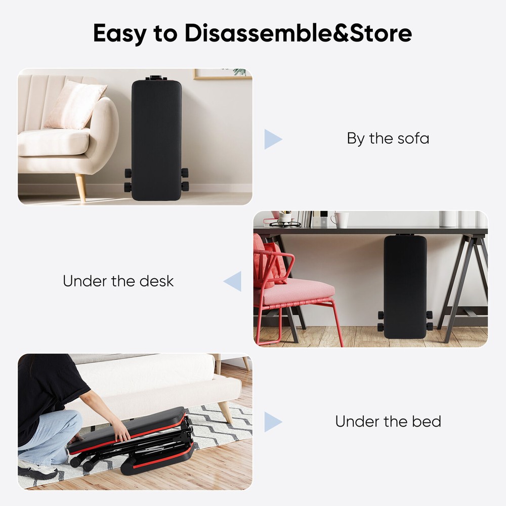 Adjustable Sit Up Weight Bench Foldable Strength Training Flat Incline Decline