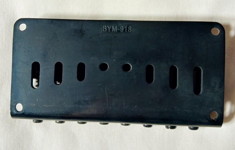 IBANEZ 8 String Black Fixed Guitar Bridge w/ screws and ferrules