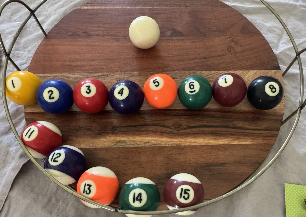 Vintage mini Billard Pool Ball 1” 7/8” Not Complete Set Read Description
