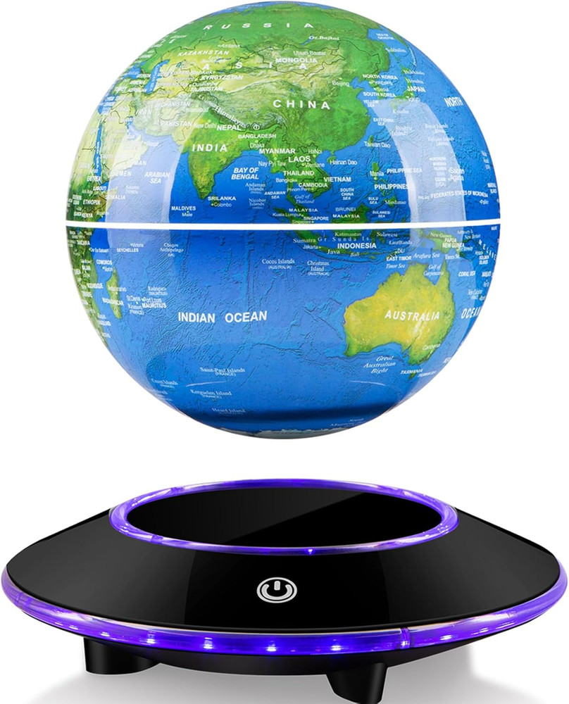 Levitating Globe with Multi-Color Changing LED Light, Magnetic Floating World Ma