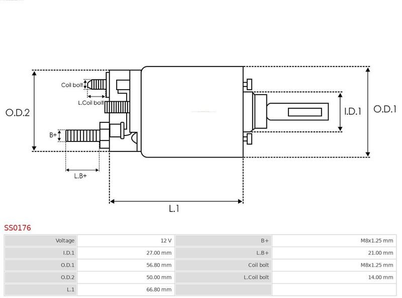 FOR CAR STARTER SS0176 SOLENOID SWITCH, STARTER