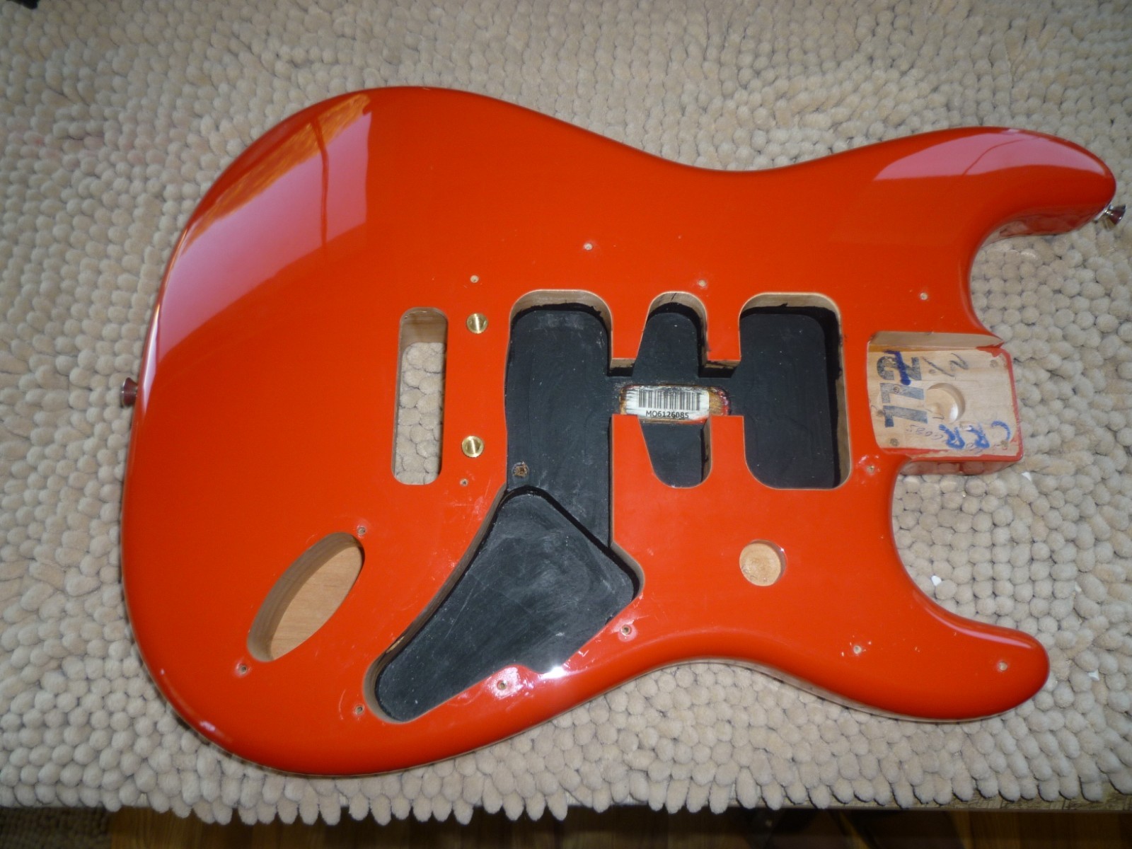 Fender Player Stratocaster Strat Body Coral Red 2 pt Inserts 2024 Great Shape!