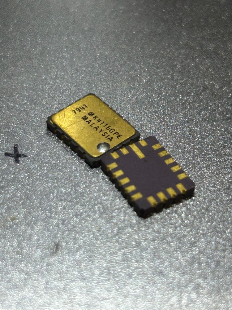 Gold MK4116 Memory Chip in surface mount package