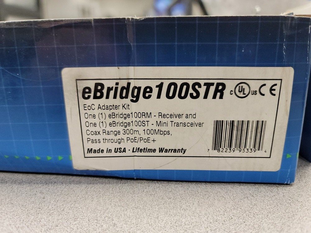 Altronix eBridge100STR EoC Single Port Adapter Kit 100Mbps Passes PoE/PoE+