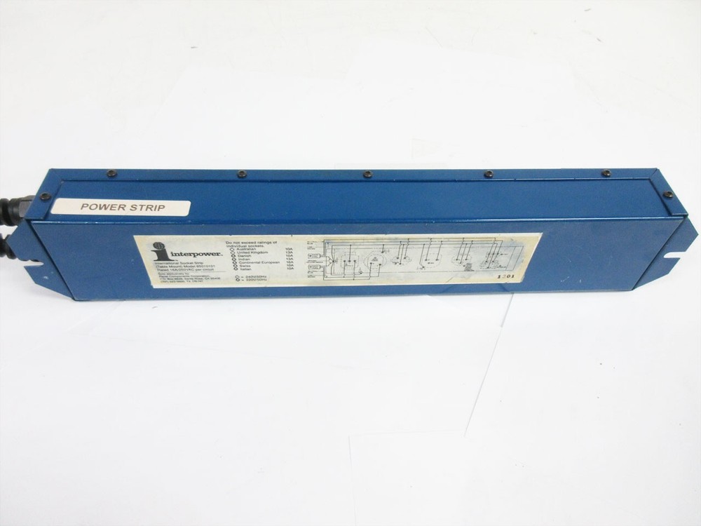 INTERPOWER 85010113 INTERNATIONAL SOCKET STRIP-RACK MOUNT - 7 SOCKET