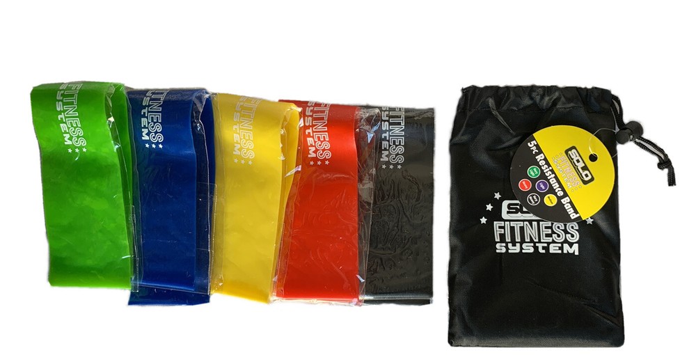 5 Lb Kettlebell & 5 Pack Resistance Work Out Band Bundle NEW