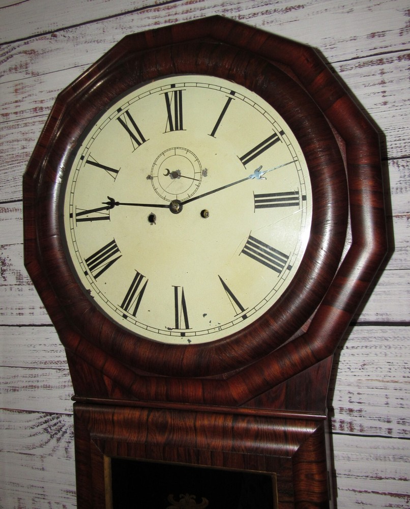 Antique Seth Thomas "Regulator No. 1 Extra" Weights Driven Regulator Wall Clock