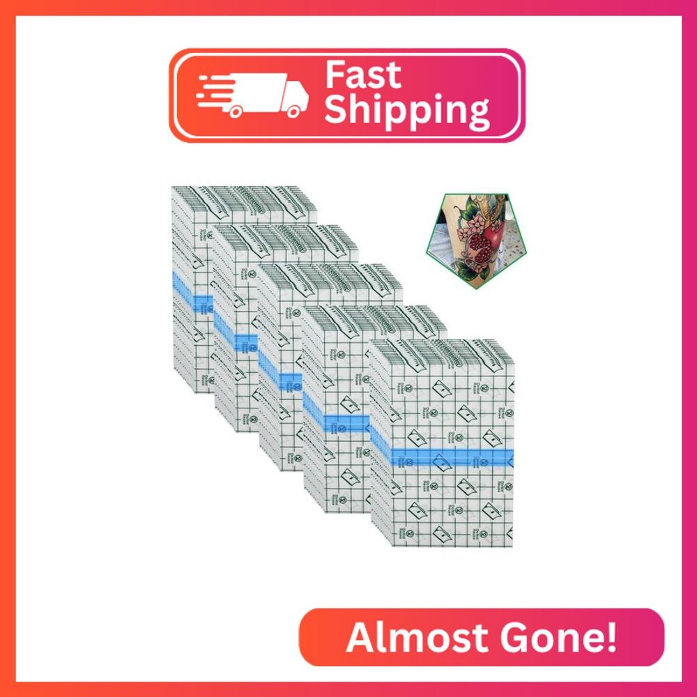 50 Pieces 4 x 6 in Stretch Waterproof Adhesive Bandages Transparent Film for Tat