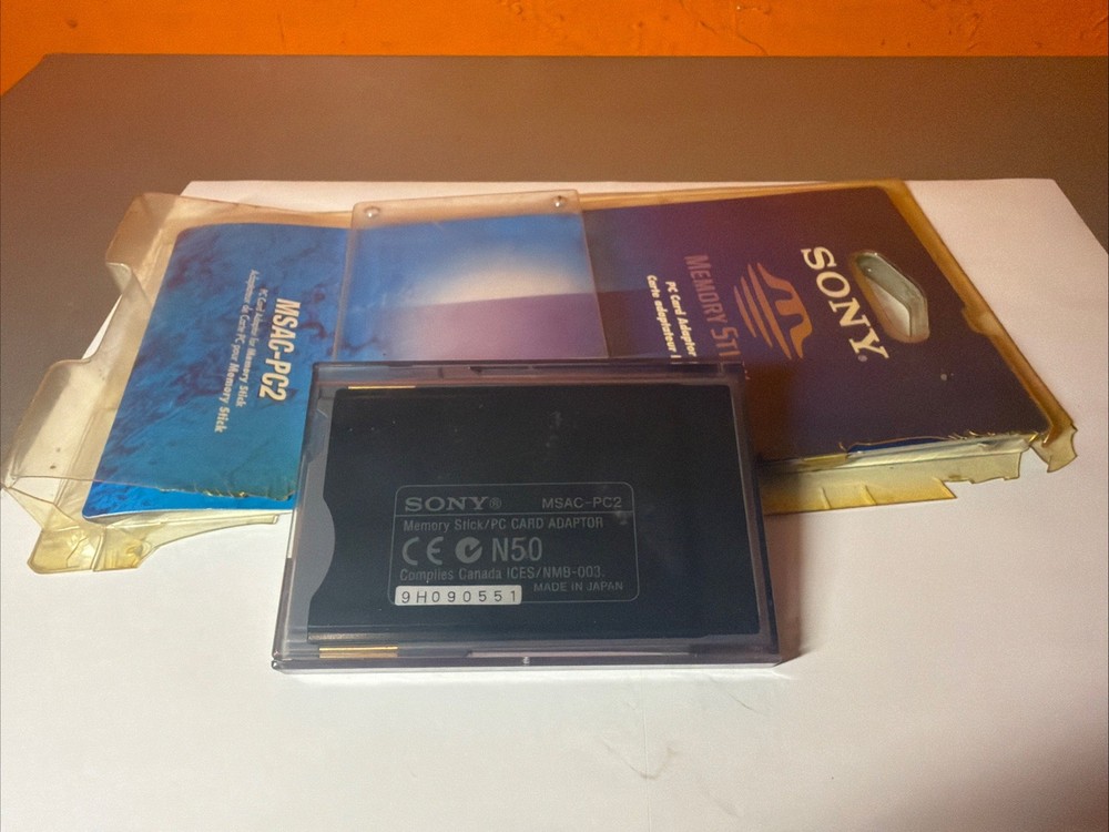 Sony PCMCIA Memory Stick Reader MSAC-PC2 FOR SONY MEMORY CARDS NEW OPEN BOX