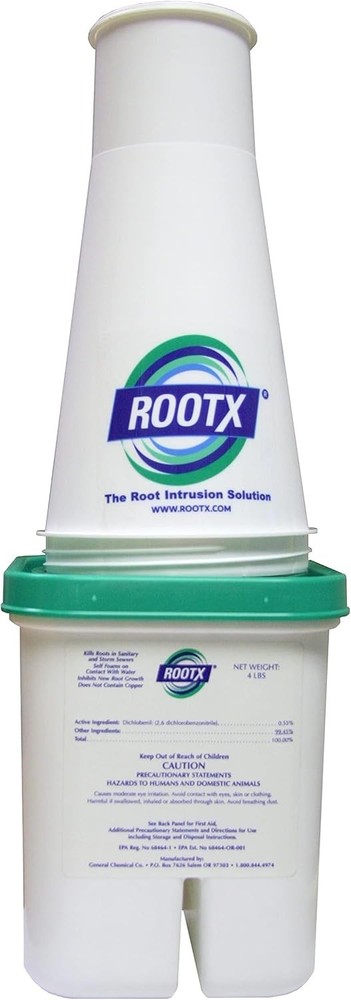 . JAR with Funnel/APPLICATOR Foaming Root Control for Sewer Lines and Septic ...