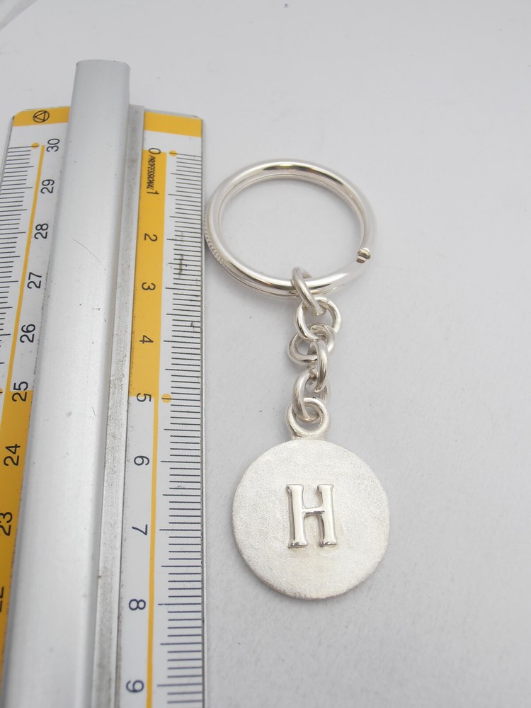 Letter Keychain - H - 925 Silver - Initial - Alphabet - Breeze -