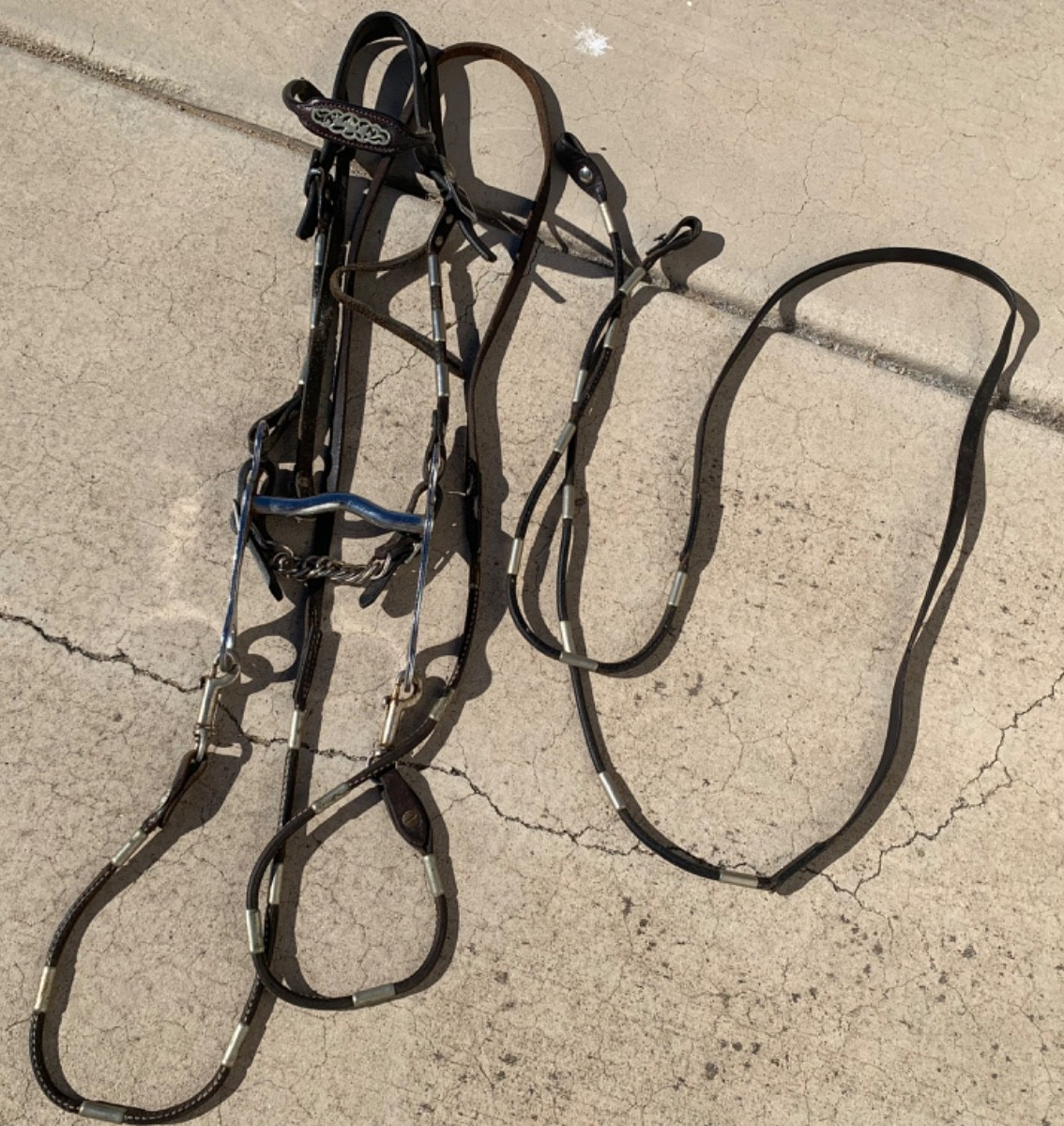 Vintage Western Pony Saddle 12" w/Taps Poco Bueno Bridle Reins Tack Lot