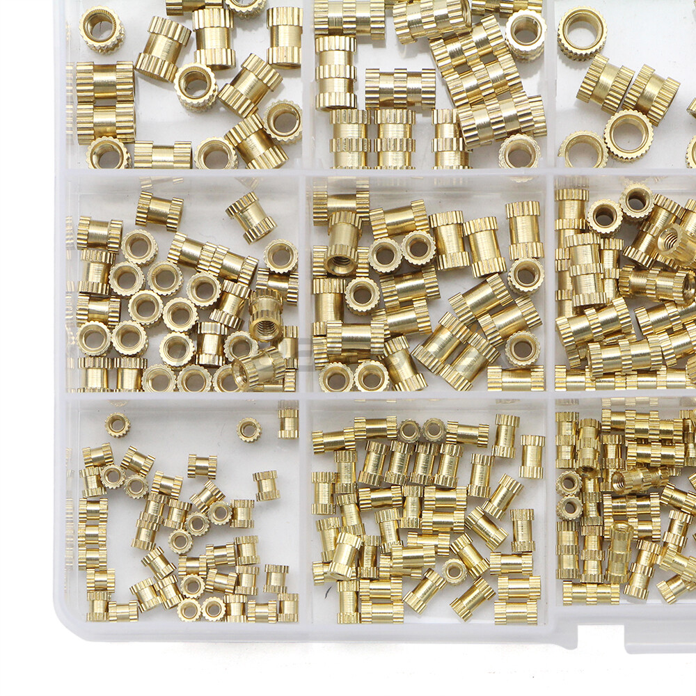 370Pcs Brass Knurled Nut Thread Set Insert Embedment Injection Nuts M2 M3 M4 M5