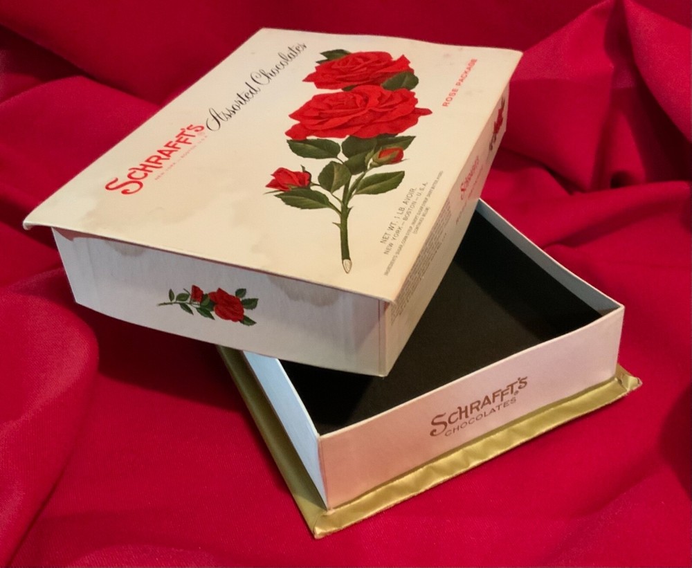 Schrafft’s,Rose Package,Candy Box,Chocolate Box,Container,USA,Assorted Candy Box