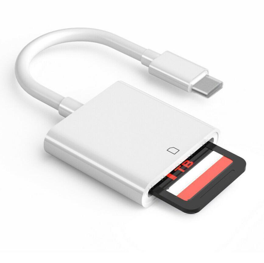 USB Type C to USB-C OTG Adapter SD Card Reader For Android MacBook Windows
