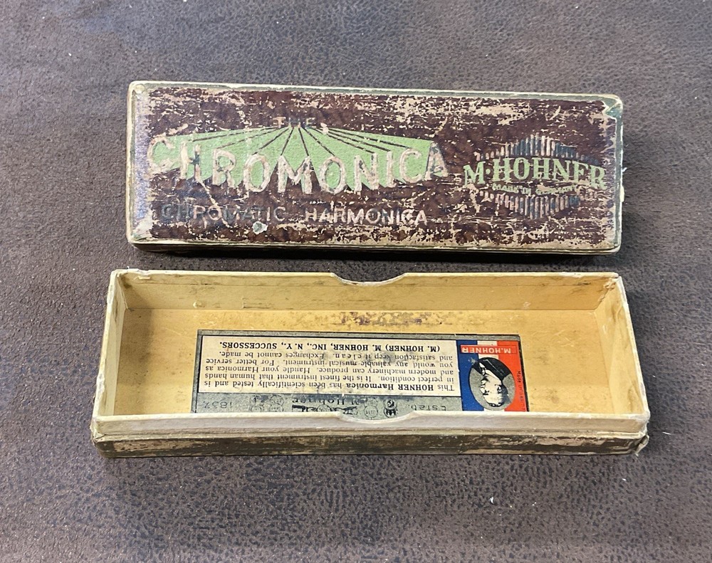 Vintage - M Hohner Chromonica Harmonica - Germany - W/ Original Box