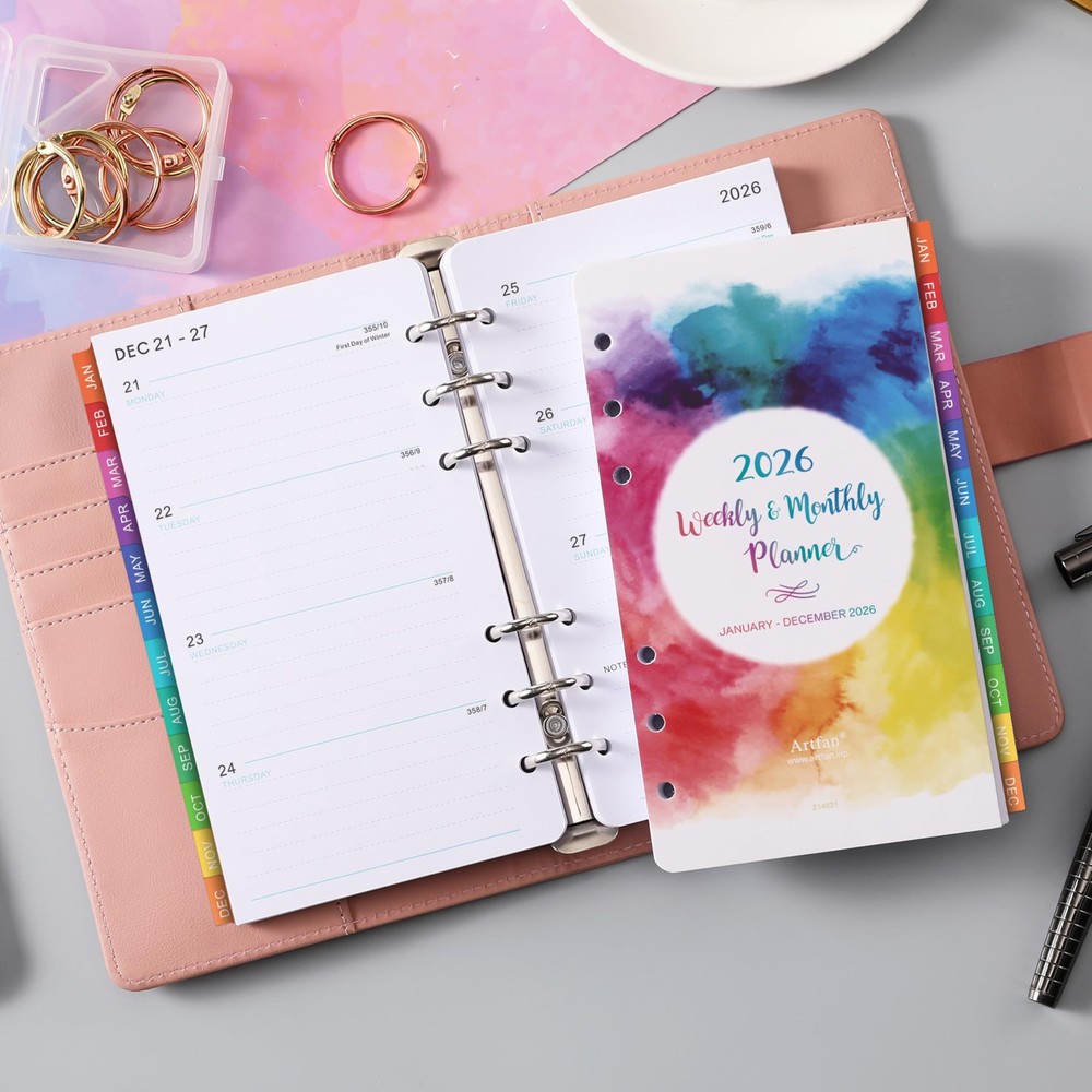 2026 Planner Refills - 2026, Weekly and Small, Multicolored