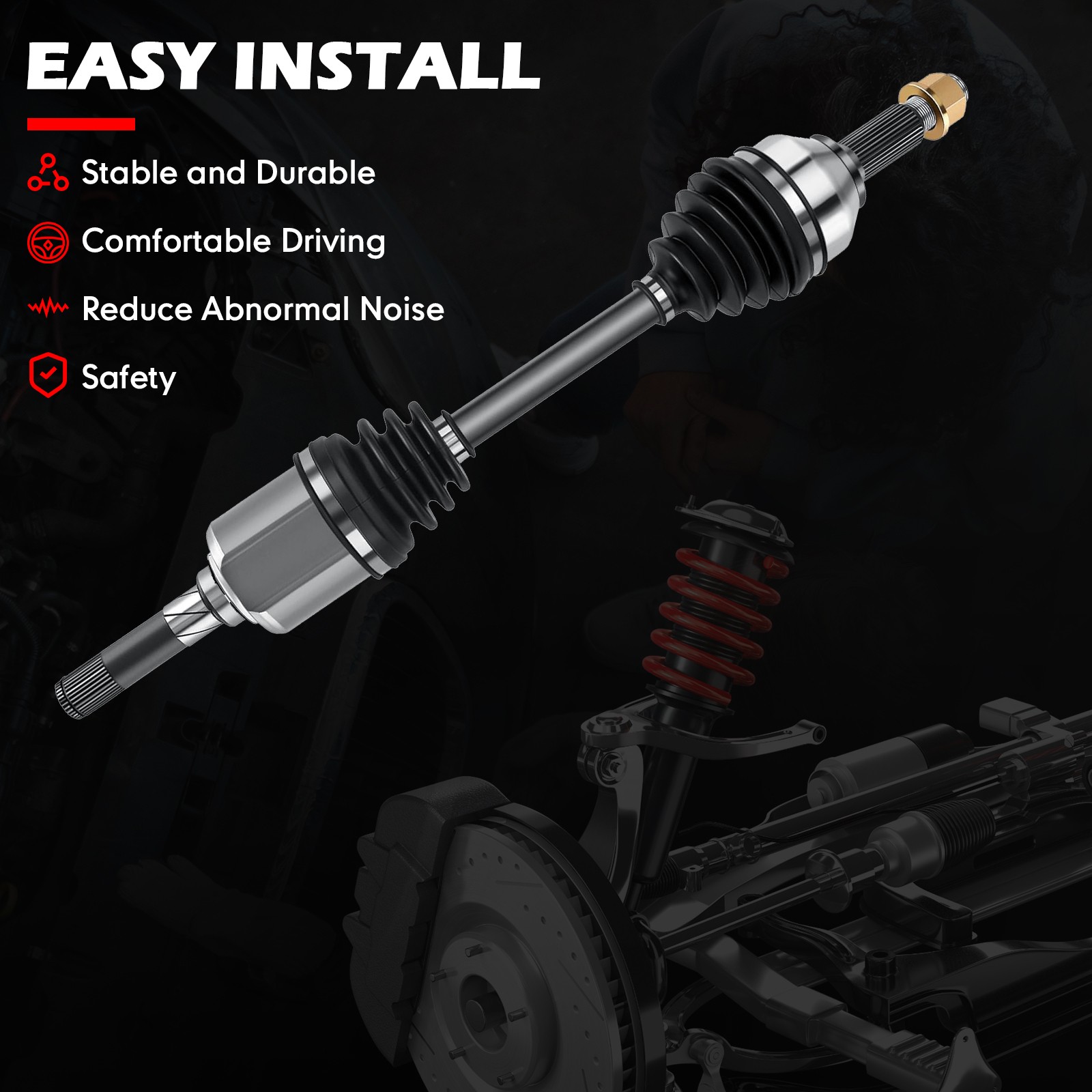 Front Left Right CV Axles AWD For Nissan Rogue 2008-2013 Rogue Select 2014 2015