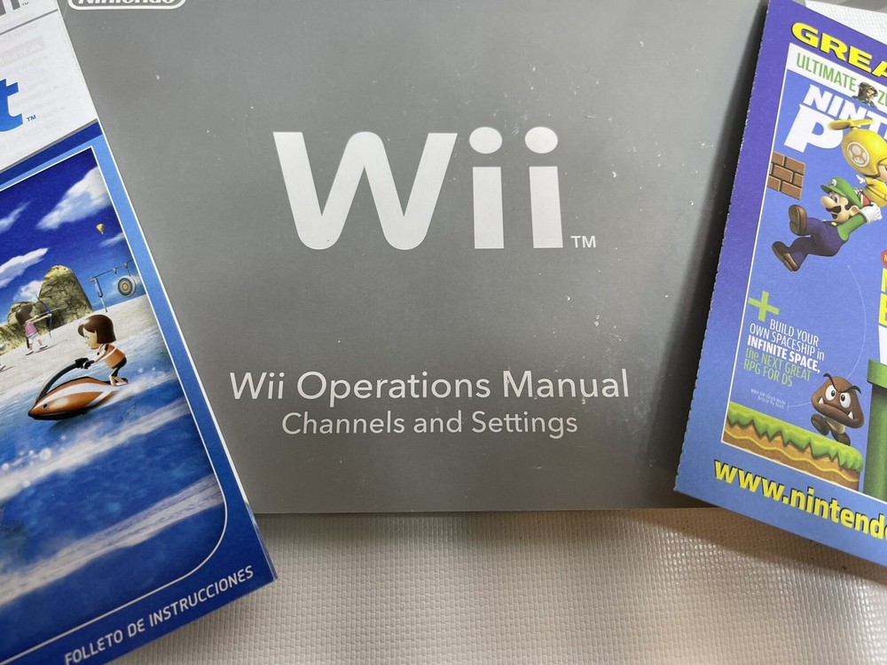Nintendo Wii Operations Manuals, System Setup, Channels & Settings (See Photos)
