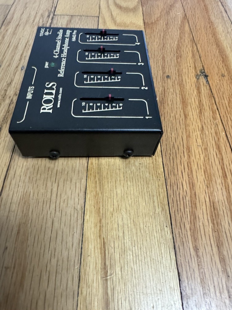 Black ROLLS 4 Channel Studio Reference Headphone Amp HA43 Pro Tested WORKS