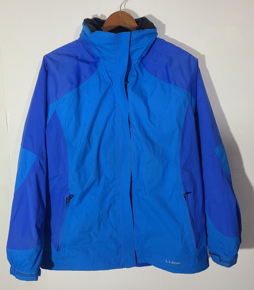 LL Bean Weather Challenger Polartec 2 Layer Blue Large Jacket