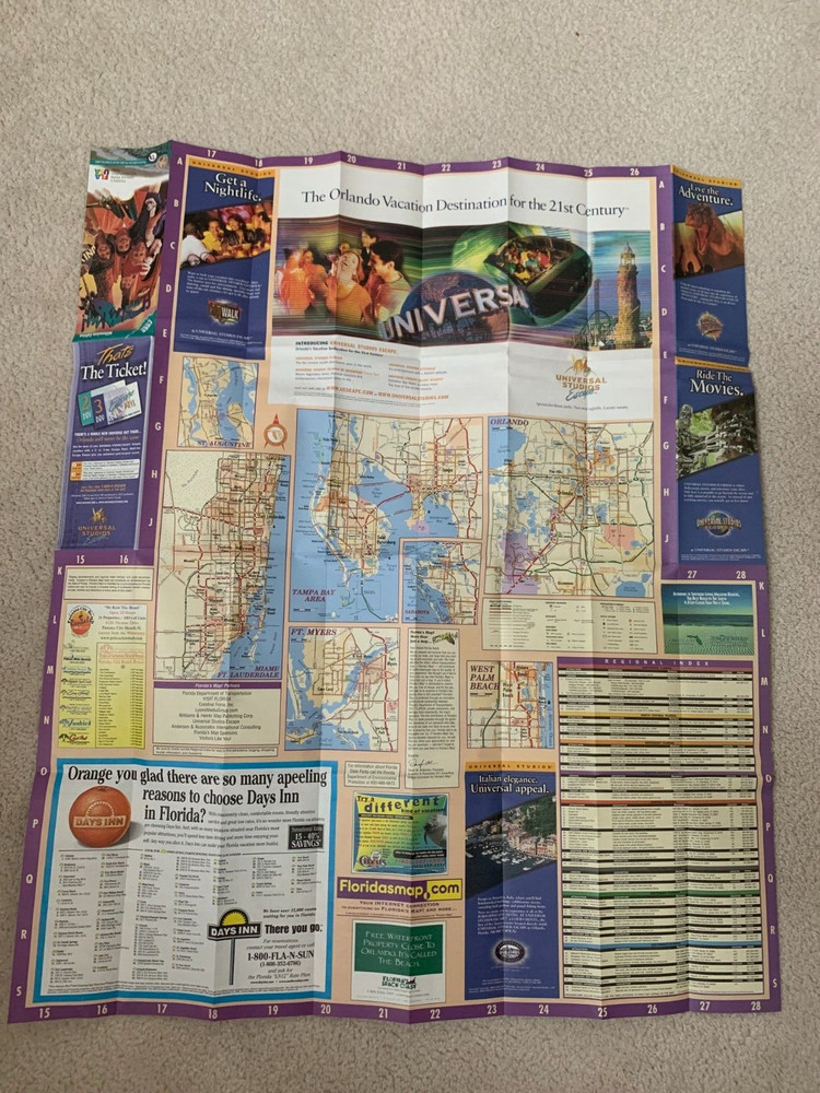 Florida Official State Transportation Map, 1999