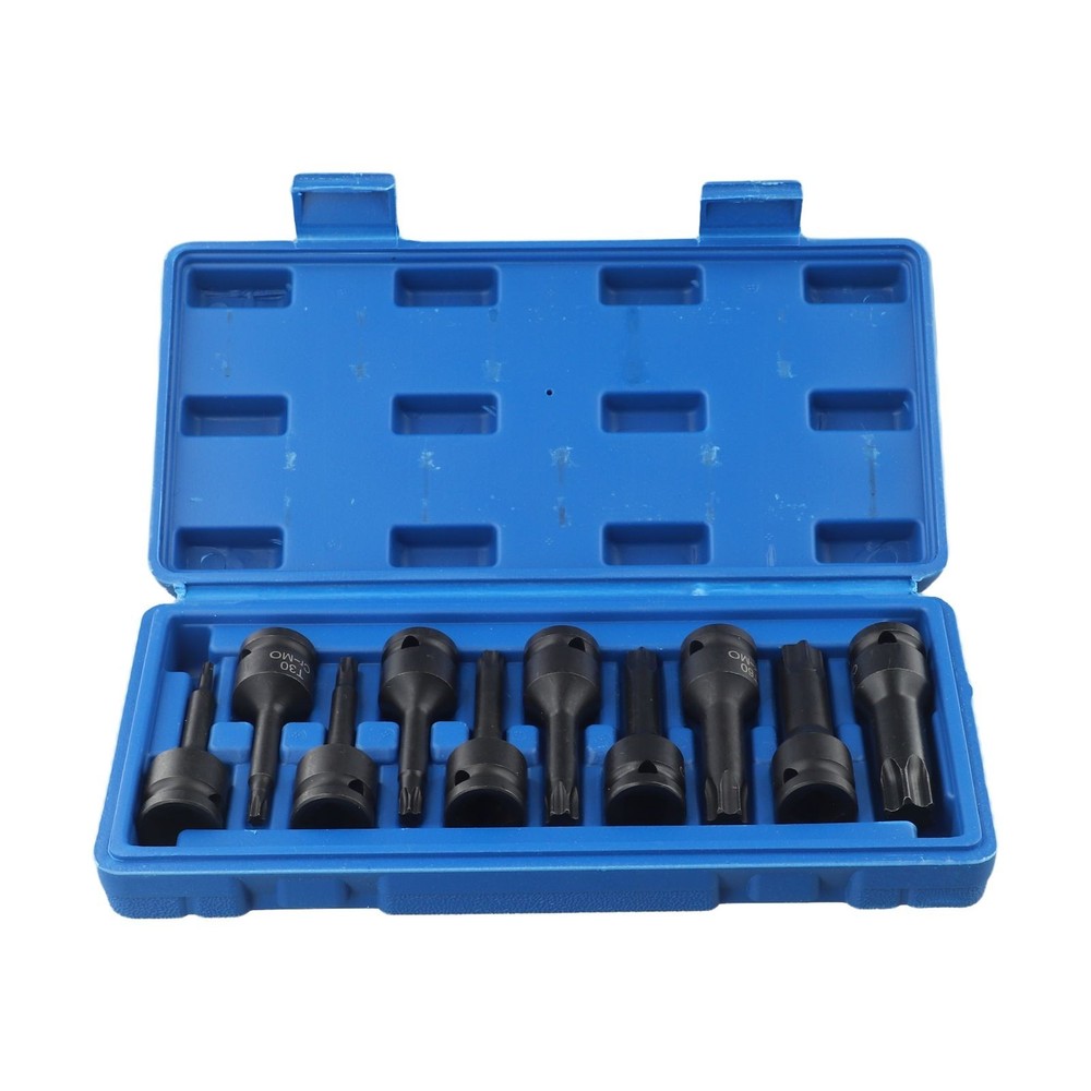 Heavy duty 1/2 inch Square Head Wrench Socket Bits Set with T20T80 Sizes