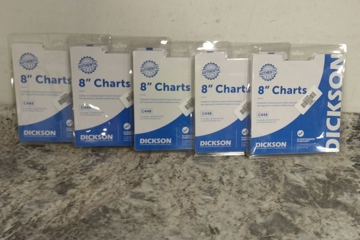 Dickson C448 300 Pk 8 In Circular Chart Diameter Circular Paper Chart