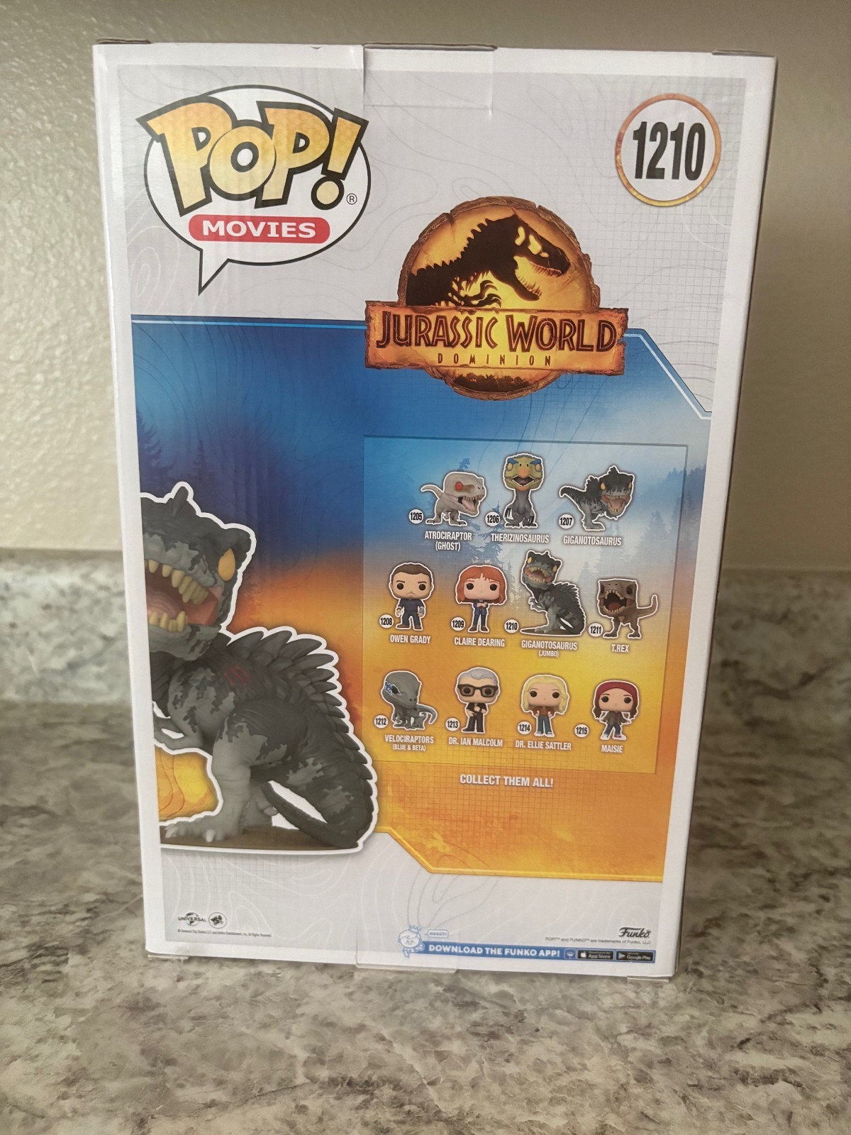 10" GIGANTOSAURUS - Jurassic World, Jumbo FUNKO POP Movies #1210 New IN BOX
