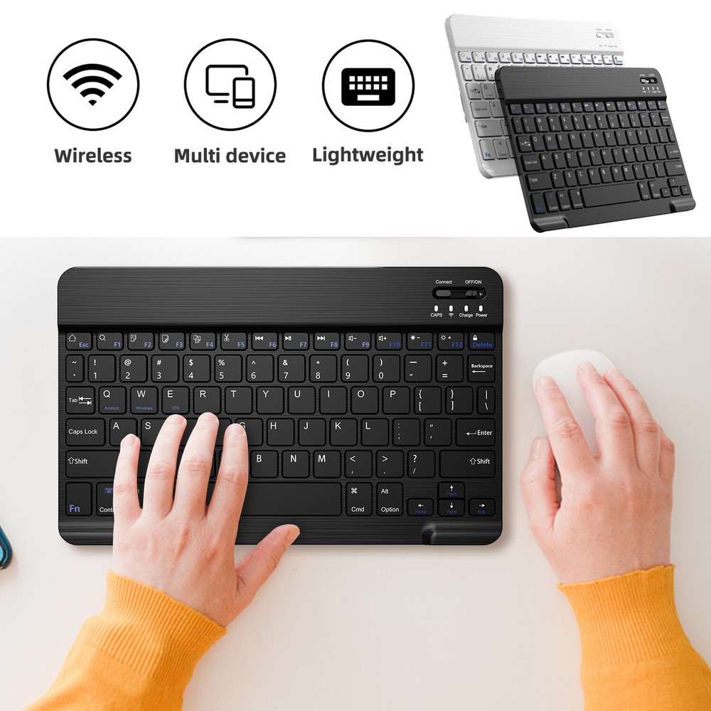 Slim Mini Wireless Keyboard Bluetooth/ Mouse For PC Laptop Mac iOS iPhone Tablet