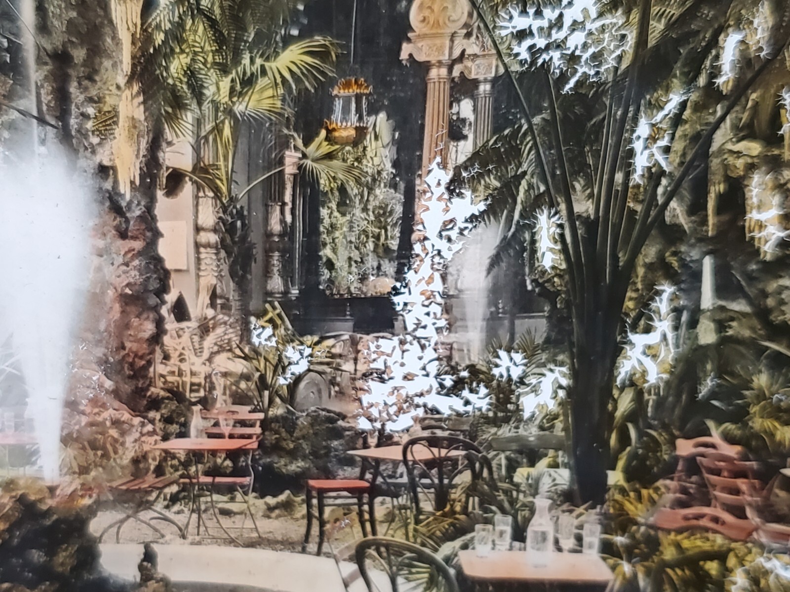 Garden of Eden Theatre, Brussels, Belgium, DAMAGED, Magic Lantern Glass Slide