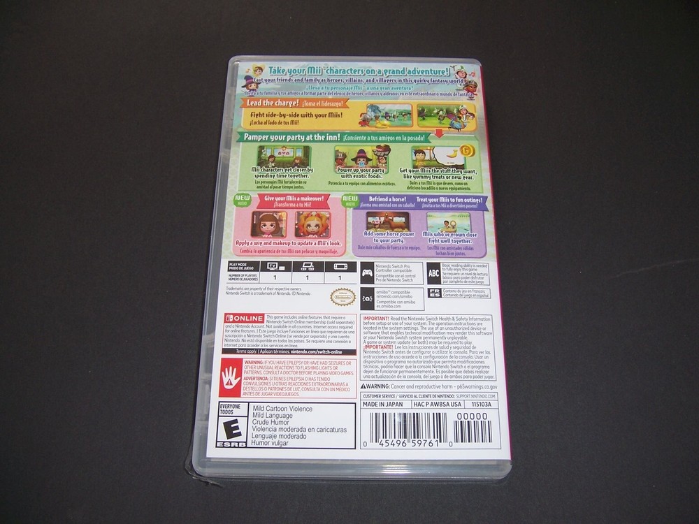 Authentic Replacement Box *Case Only* Nintendo Switch - Miitopia