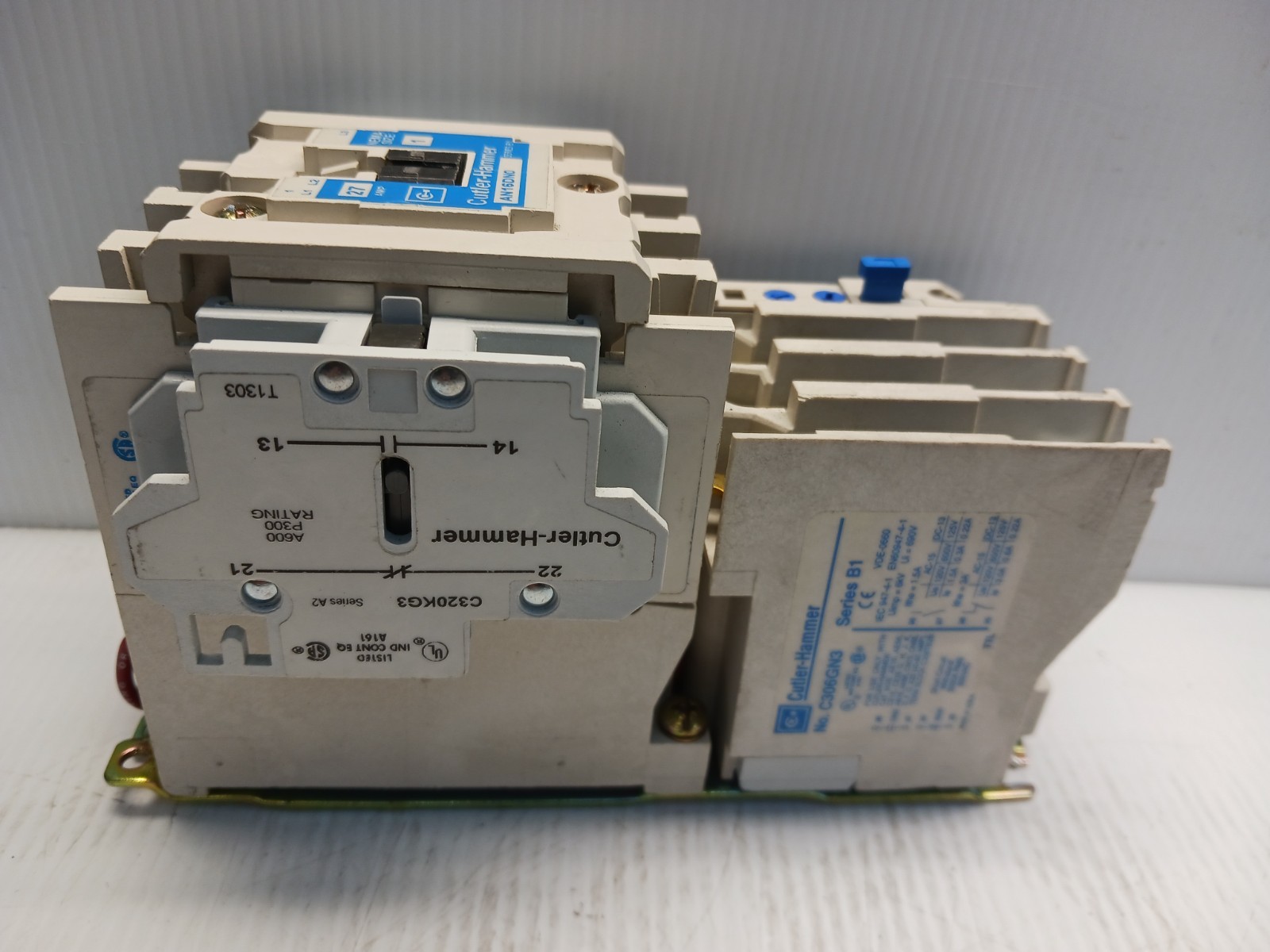 Cutler Hammer AN16DN0 Size 1 Motor Starter Coil 120 Vac Contacts are 99.9% Good