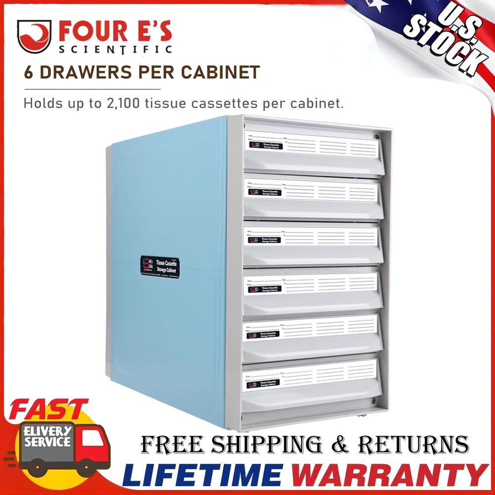 Tissue Cassette Storage Cabinet Lab Tissue Block Storage w/ 6 Drawers Stackable