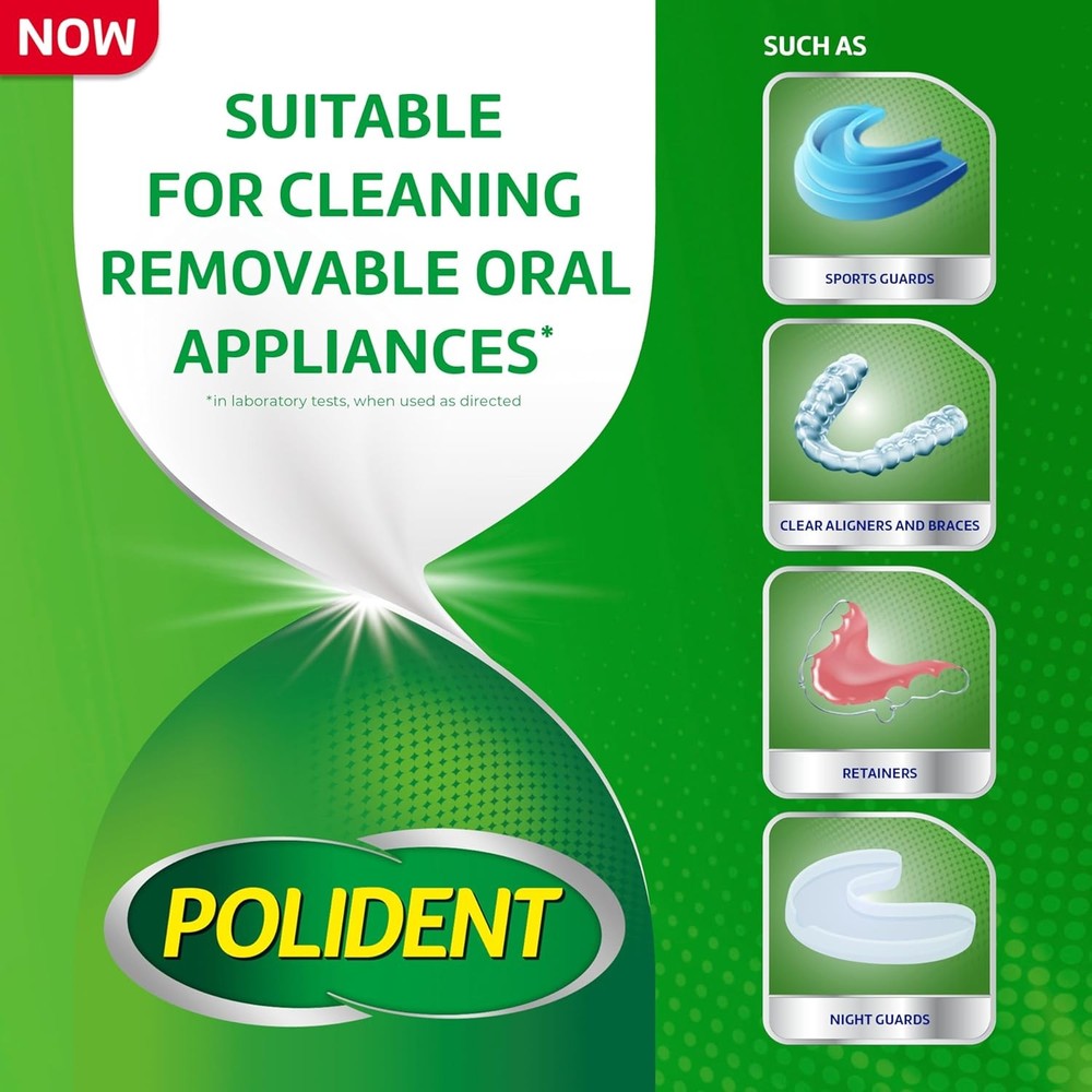 Polident 3 Minute Denture Cleanser Tablets 120 Count
