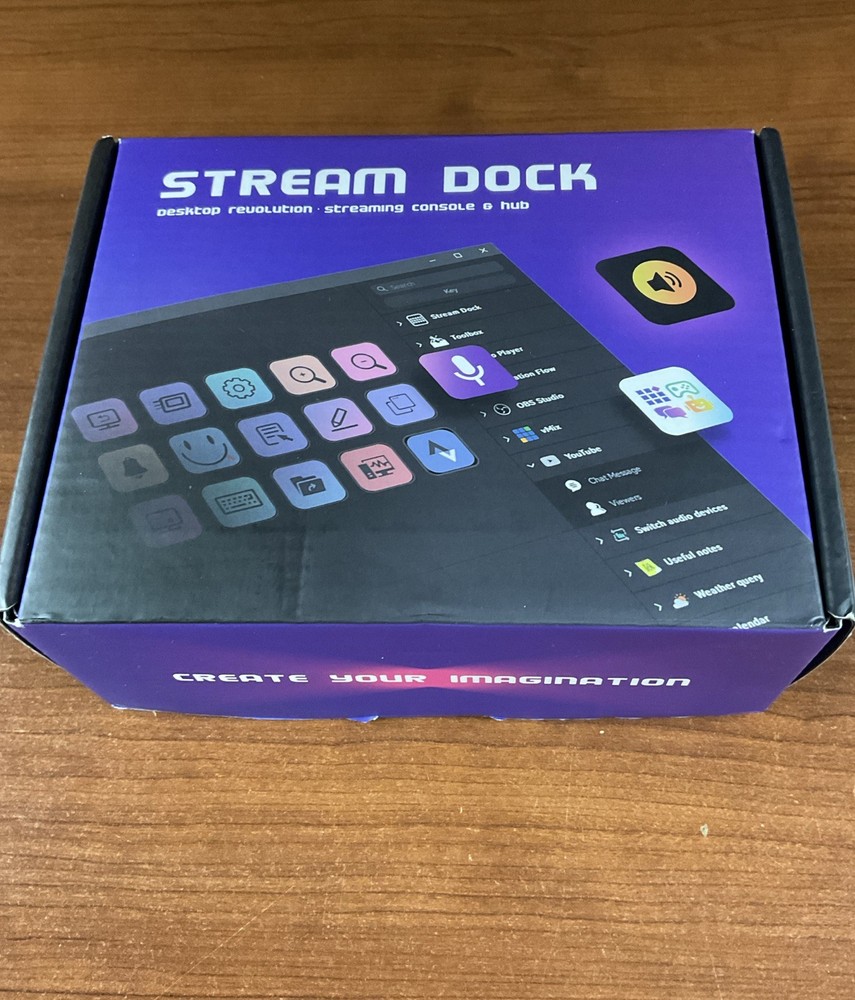 Stream dockStream Dock Streaming Console & Hub customizable LCD Macro keys Conte