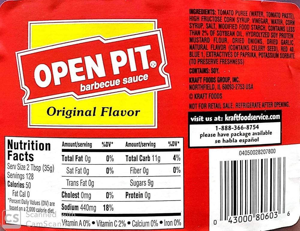 Open Pit Original BBQ Sauce, One Gallon Jug