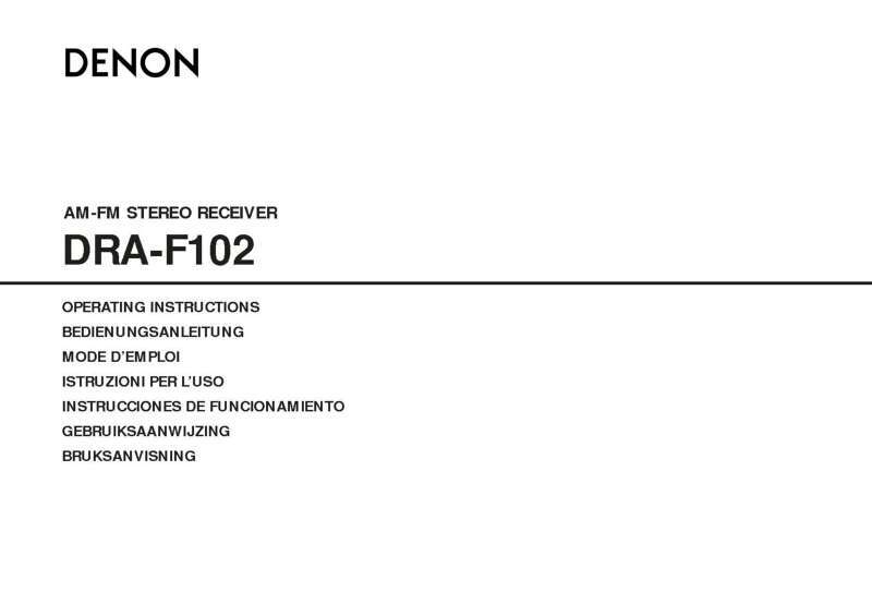Denon DRA-F102 Receiver Owners Manual