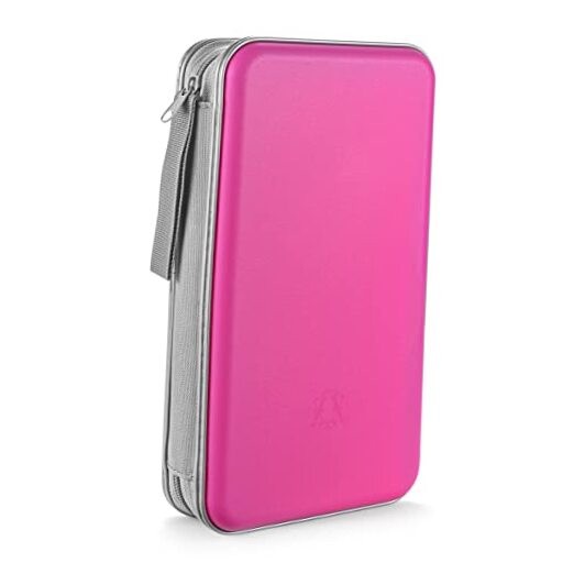 DVD Case, 96 Capacity CD Case Portable CD Holder Storage Hard Light rose