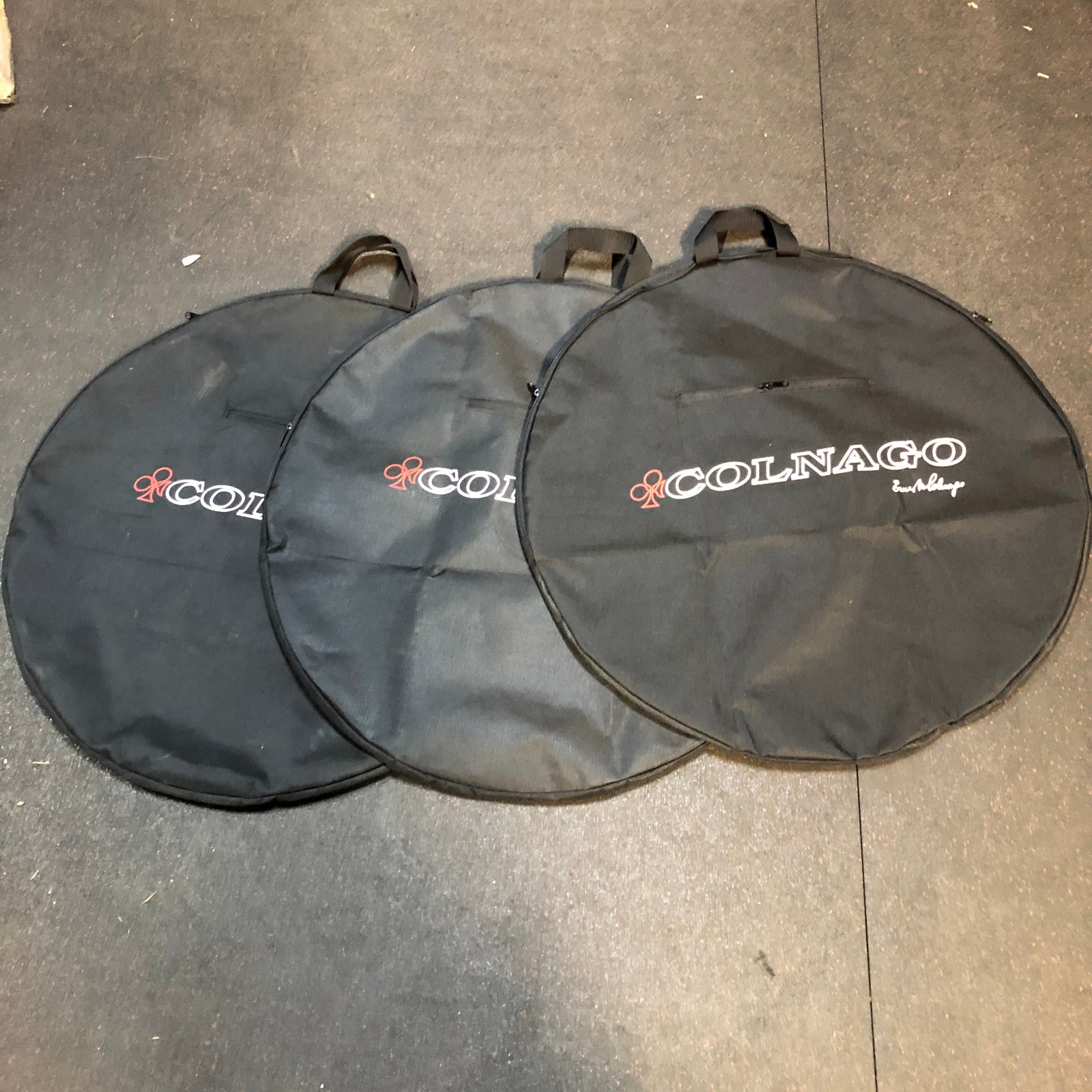 3 Colnago Black Unpadded Road Wheel Travel Bag Bags (2 ARE NEW, 1 IS USED)