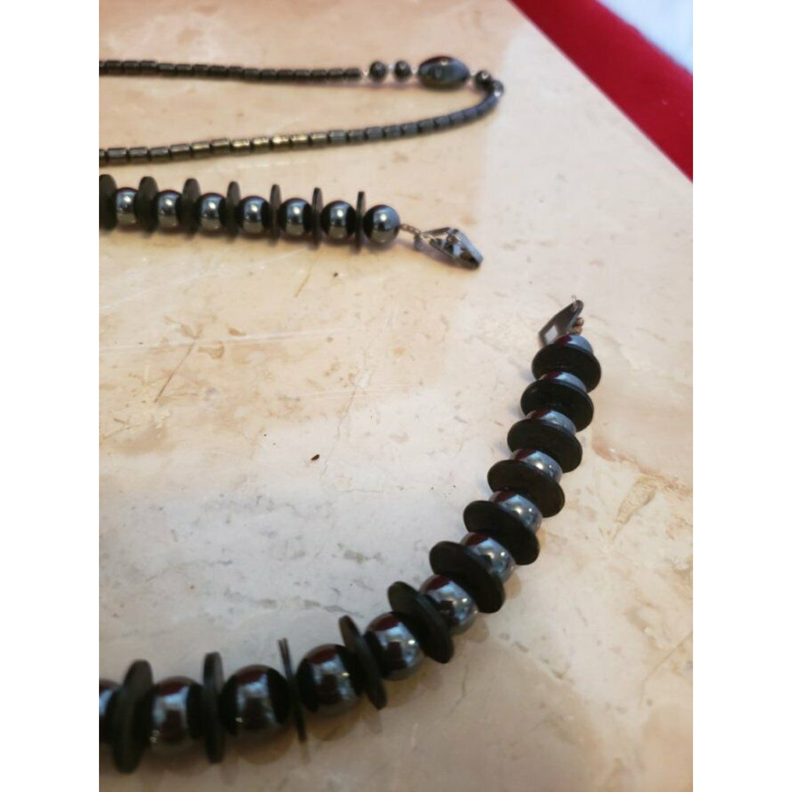 Lot of 2 Necklaces Black Necklaces For Wear Or Bead Breakdown