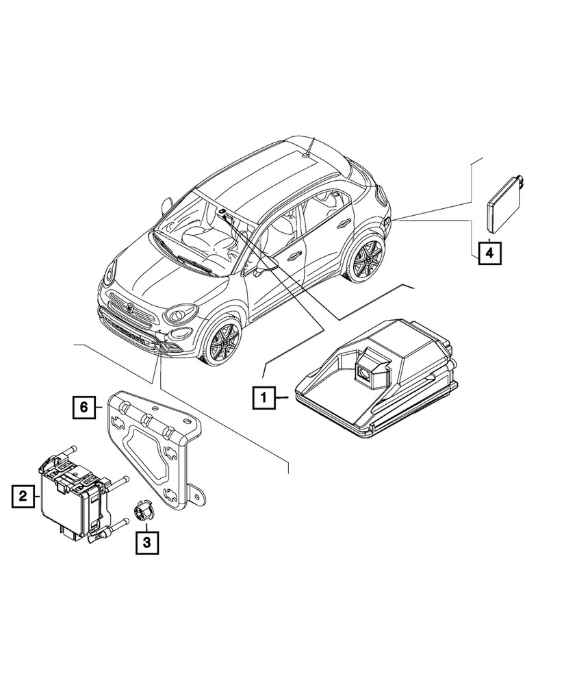 Genuine Mopar Forward Facing Camera 68582083AA