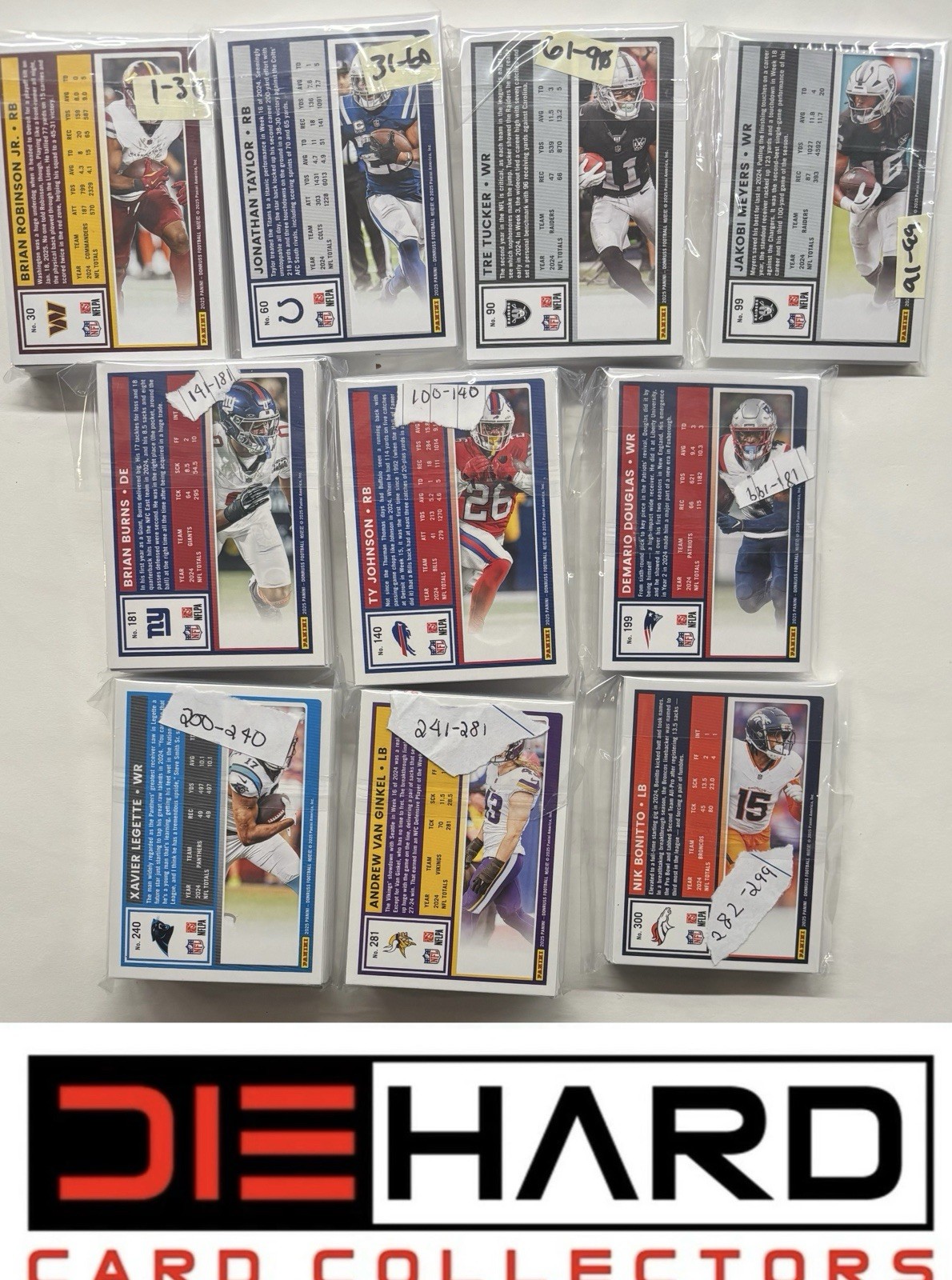 2025 Donruss NFL Football Complete Base Set #1-300 Veterans NO ROOKIES