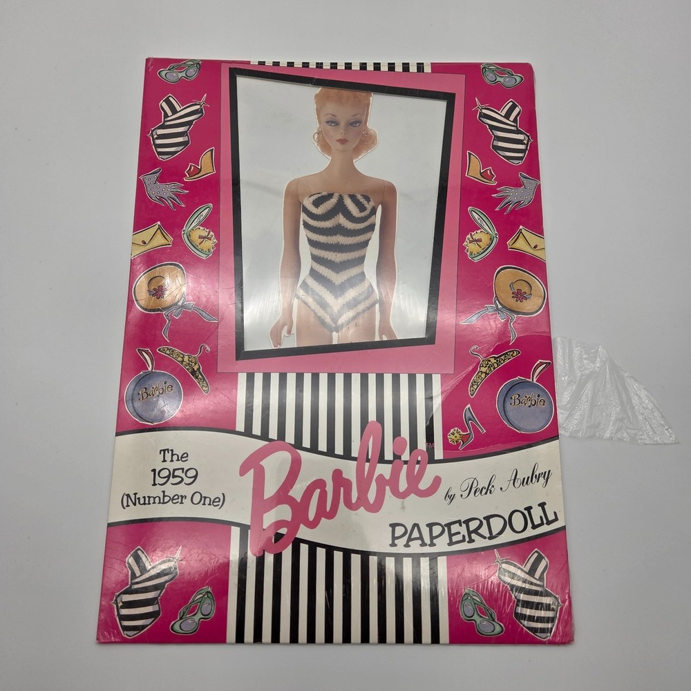 The 1959 (Number One) Blond Barbie Paperdoll in Plastic (torn wrapper-see notes)