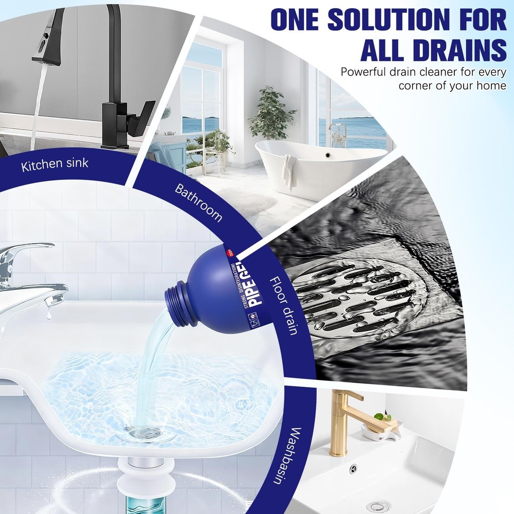 Pipe Bobo Drain Cleaner for Kitchen Sinks, Professional Drains Clog Remover,...