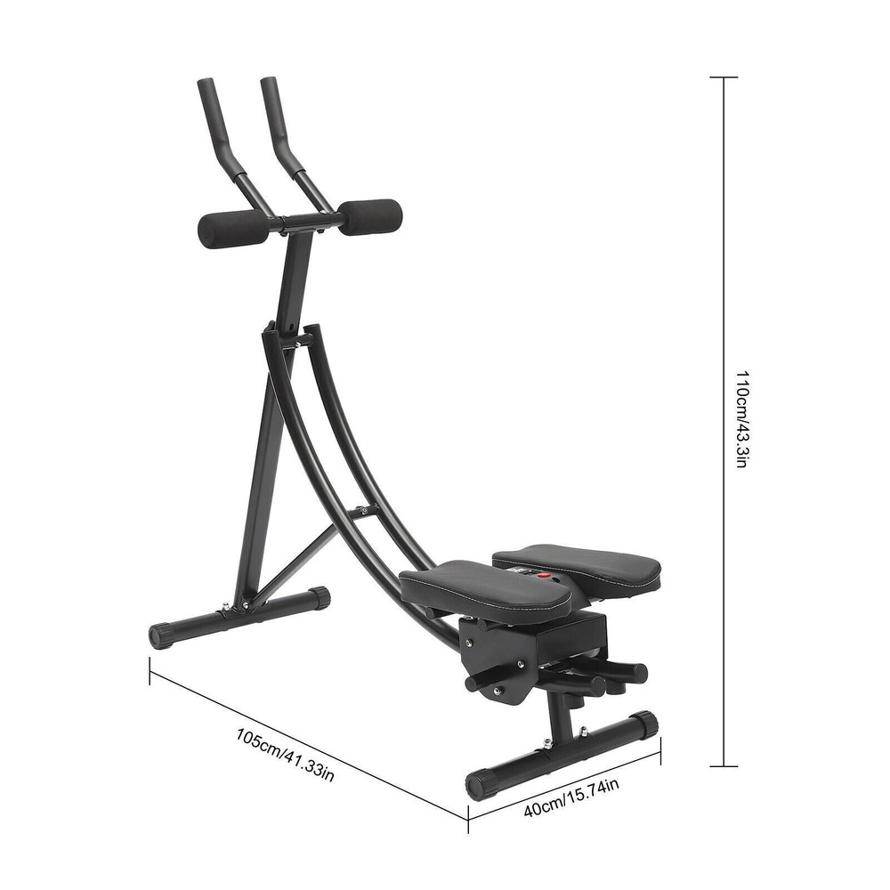Fitness AB Machine Abdominal Workout Roller Slider Equipment Adjustable Training