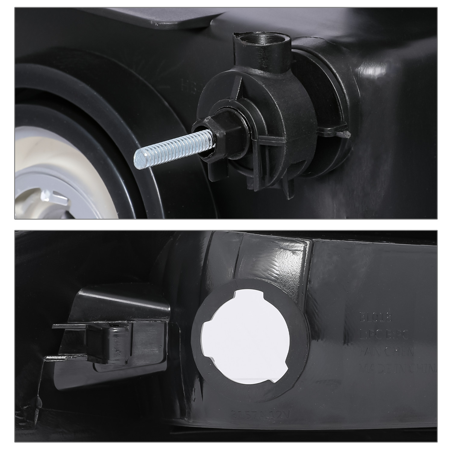 L+R Headlight Bumper Lamp for 2004-2012 Chevy/GMC Colorado/Canyon Black/Clear