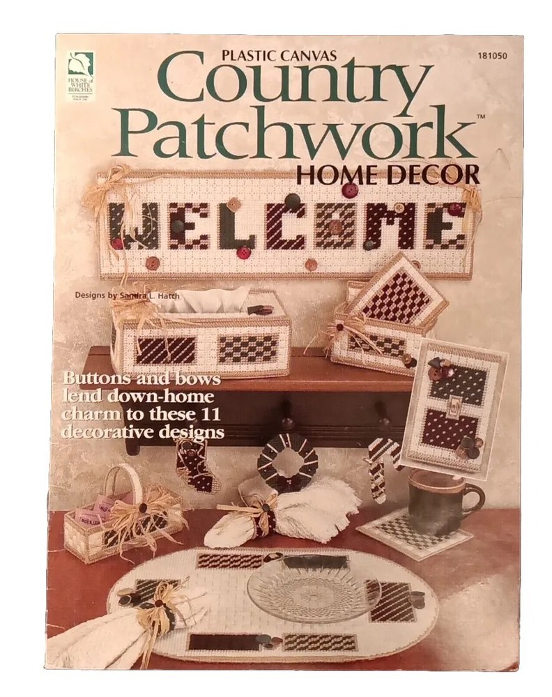 Country Patchwork Home Décor Plastic Canvas Welcome Switch-Plate Placemat Tissue