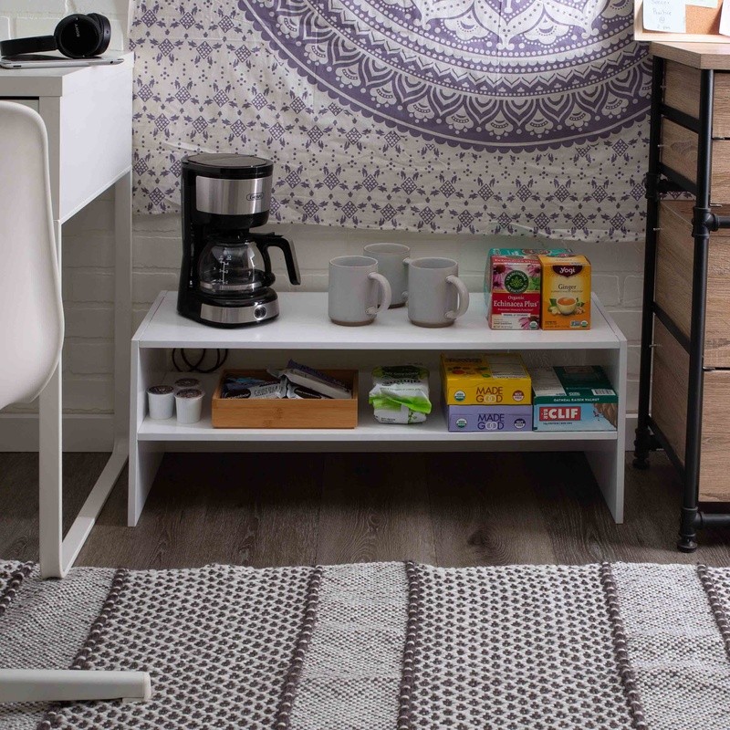 Stackable Shoe Rack 2 Tier Organizer Space Saving Durable Laminate Easy Assemble